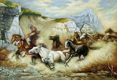 unknow artist Horses 01 oil painting image